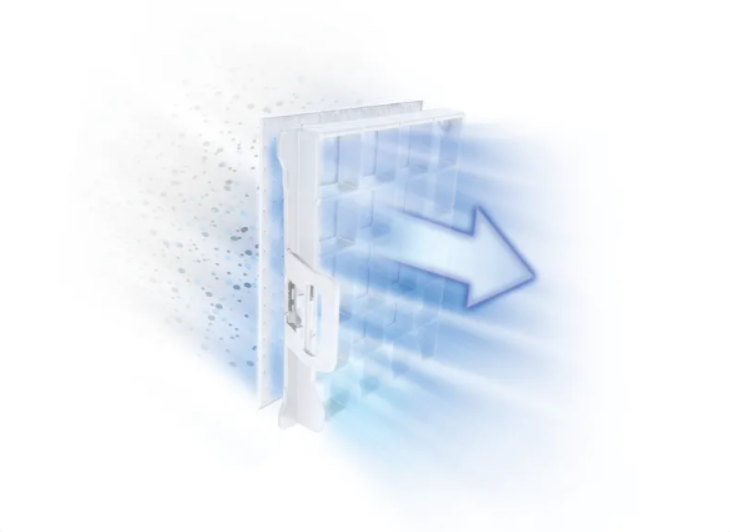 Clean and filtered exhaust air